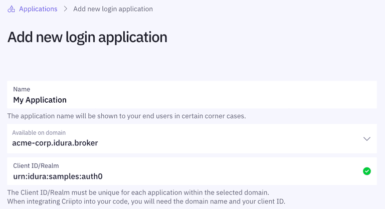 Register Application